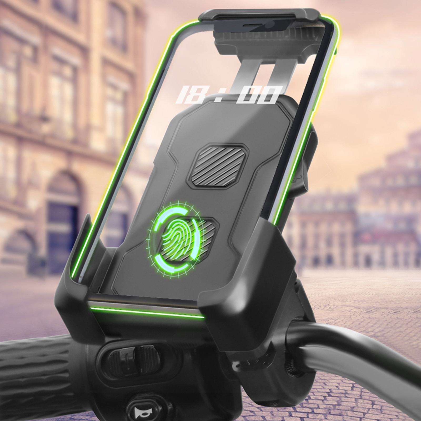 Dadatutu Bike Motorcycle Phone Frame - Double-Locking Damping Rubber Mount for Outdoor Adventures (Universal Fit)